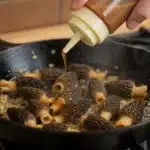 Morel mushroom recipes shown with steak, toast, polenta, pasta, and eggs