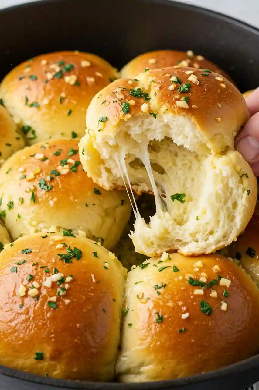 6- Garlic Bread Rolls – Fluffy Holiday Dinner Rolls Golden garlic bread rolls brushed with butter and parsley – Thanksgiving stuffing recipes sides