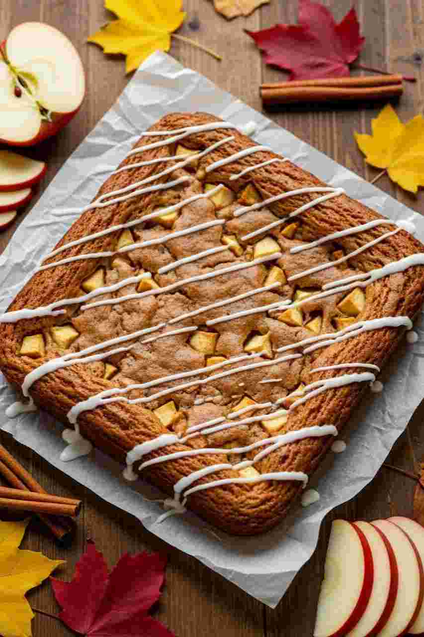 Chewy apple cinnamon blondies with golden crust and warm spice aroma, a comforting choice for Thanksgiving desserts recipes.